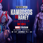Cartel promocional del evento George Kambosos vs. Devin Haney