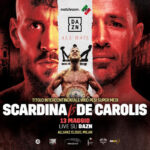 Cartel promocional del combate Daniele Scardina vs. Giovanni De Carolis