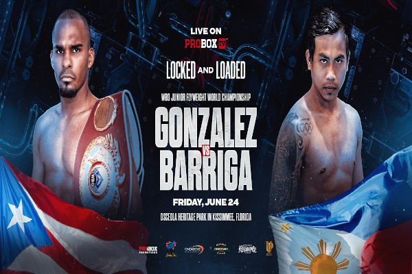 Cartel promocional del evento Jonathan González vs. Mark Anthony Barriga