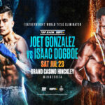 Cartel promocional del evento Joet González vs. Isaac Dogboe