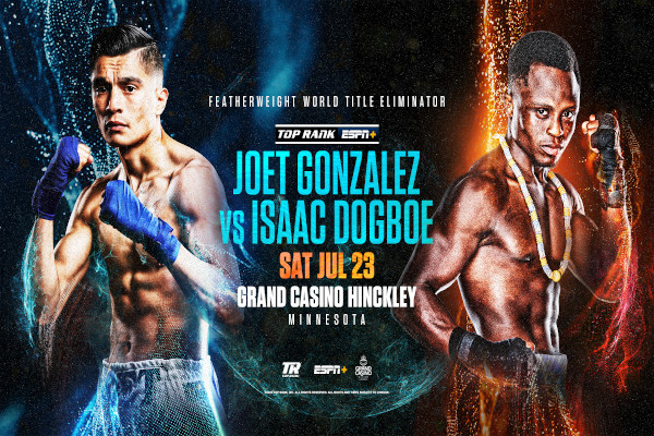 Top Rank anuncia velada con eliminatoria del peso pluma Joet González vs. Isaac Dogboe