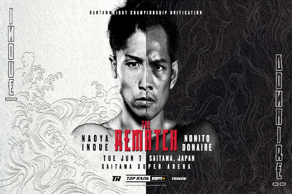 Cartel promocional del evento Naoya Inoue vs. Nonito Donaire II