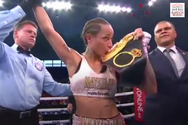 Mayerlín Rivas castigó al contragolpe a Karina Fernández para retener su cinturón mundial en cuatro rounds