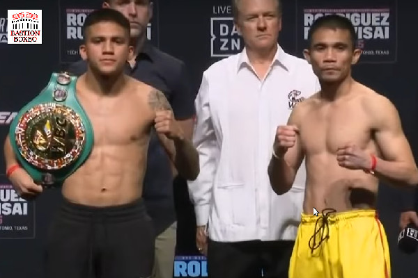 Resultados y vídeo del pesaje del evento de Matchroom/DAZN Jesse Rodríguez vs. Wisaksil Wangek