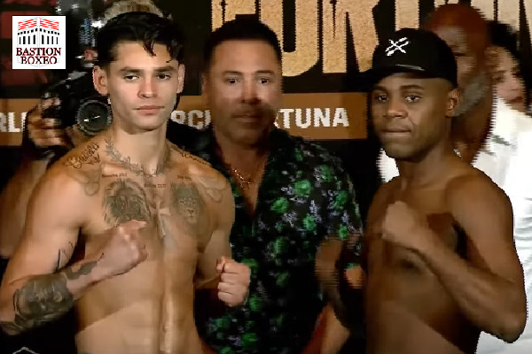 Resultados y vídeo del pesaje del evento de Golden Boy/DAZN Ryan García vs. Javier Fortuna