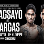Cartel promocional del evento Mark Magsayo vs. Rey Vargas