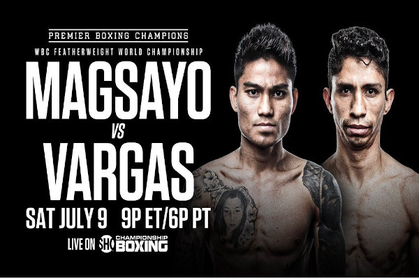 Cartel promocional del evento Mark Magsayo vs. Rey Vargas