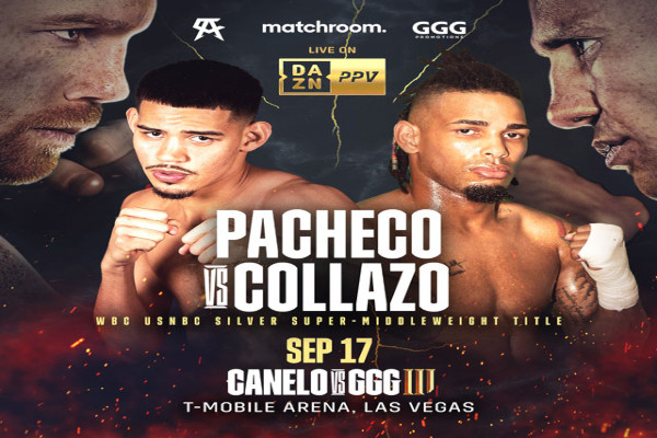 Cartel promocional del combate Diego Pacheco vs. Enrique Collazo