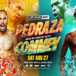 Cartel promocional del evento José Pedraza vs. Richard Commey