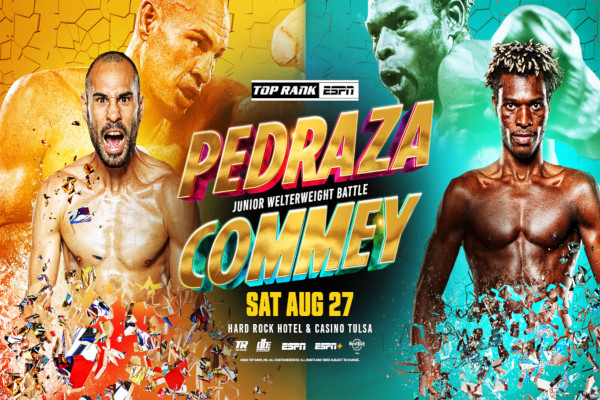 Cartel promocional del evento José Pedraza vs. Richard Commey