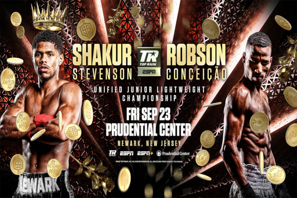 Cartel promocional del evento Shakur Stevenson vs. Robson Conceicao