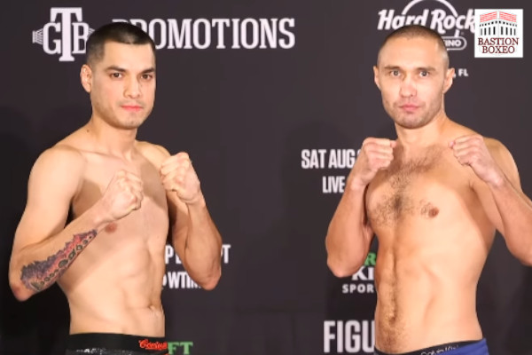 Resultados y vídeo del pesaje del evento de PBC Omar Figueroa vs. Sergey Lipinets