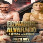 Cartel promocional del evento Sunny Edwards vs. Félix Alvarado