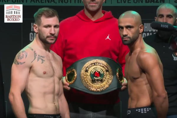 Resultados y vídeo del pesaje del evento de Matchroom Boxing/DAZN Maxi Hughes vs. Kid Galahad