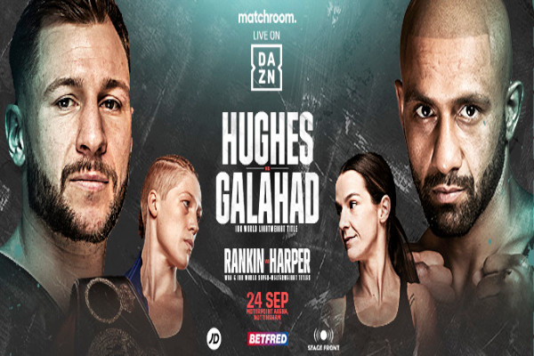 Cartel promocional del evento Maxi Hughes vs. Kid Galahad