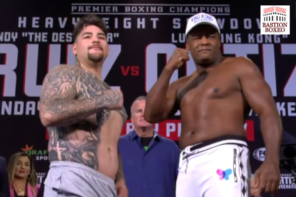 Andy Ruiz y Luis Ortiz posan tras el pesaje