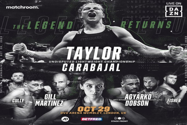 Confirmada velada de DAZN con Katie Taylor vs. Karen Carabajal, Jordan Gill vs. Kiko Martínez, Gary Cully, etc.