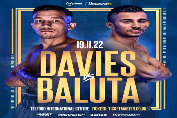 Cartel promocional del evento Liam Davies vs. Ionut Baluta