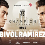 Cartel promocional del evento Dmitriy Bivol vs. Gilberto "Zurdo" Ramírez