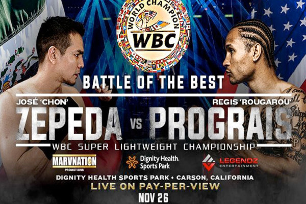 Cartel promocional del evento José Zepeda vs. Regis Prograis