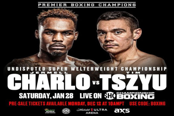 Cartel promocional del combate Jermell Charlo vs. Tim Tszyu