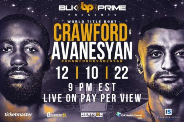 Cartel promocional del evento Terence Crawford vs. David Avanesyan