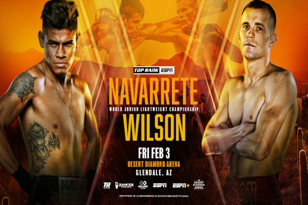 Cartel promocional del evento Emanuel Navarrete vs. Liam Wilson