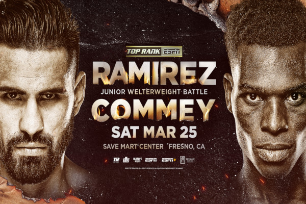 Cartel promocional del evento José Carlos Ramírez vs. Richard Commey
