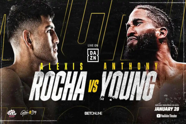 Cartel promocional del evento Alexis Rocha vs. Anthony Young