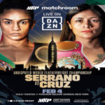 Cartel promocional del combate Amanda Serrano vs. Erika Cruz