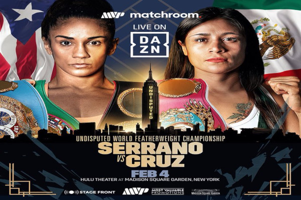 Cartel promocional del combate Amanda Serrano vs. Erika Cruz