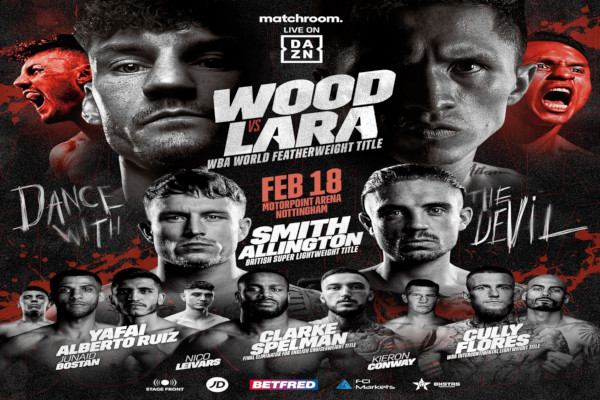 Cartel promocional del evento Leigh Wood vs. Mauricio Lara