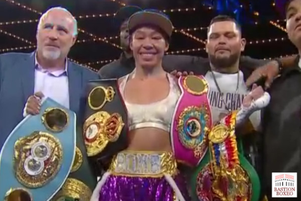 Alycia Baumgardner se anotó dos knockdowns sobre valiente Mekhaled en victoria unánime y se proclamó campeona indiscutida