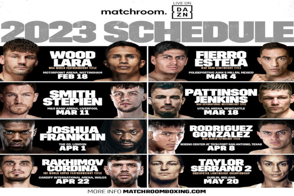 Matchroom confirma 5 nuevas veladas en anuncio de calendario hasta mayo: Smith-Stepien, Joshua-Franklin, Rakhimov-Cordina, etc.