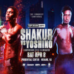 Cartel promocional del evento Shakur Stevenson vs. Shuichiro Yoshino