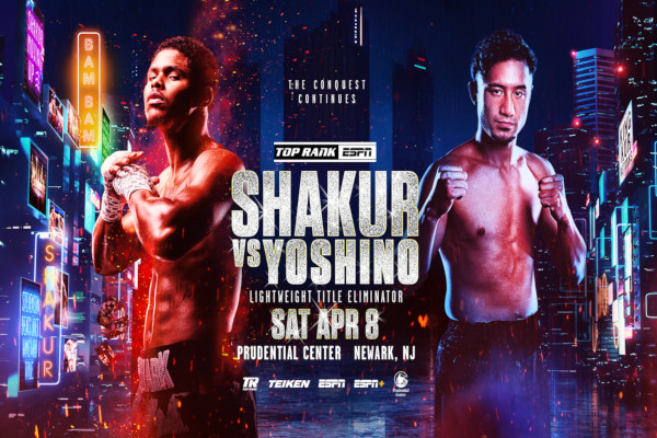 Cartel promocional del evento Shakur Stevenson vs. Shuichiro Yoshino