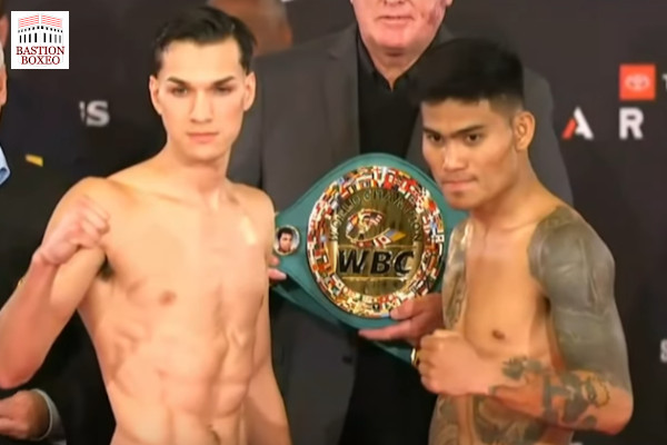 Resultados y vídeo del pesaje del evento Brandon Figueroa vs. Mark Magsayo