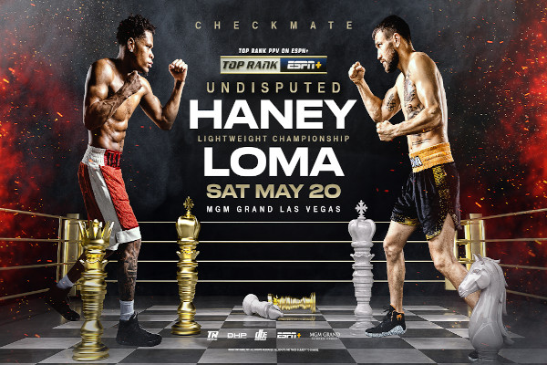 Cartel promocional del evento Devin Haney vs. Vasiliy Lomachenko