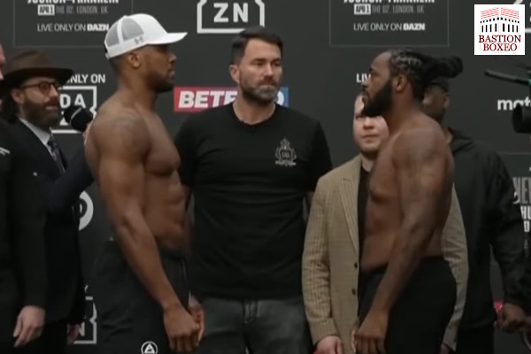 Anthony Joshua y Jermaine Franklin cara a cara tras el pesaje