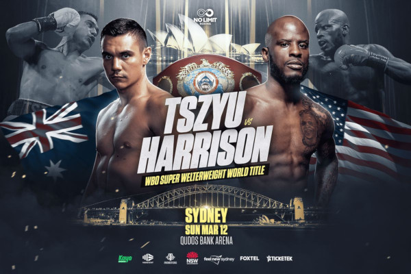 Cartel promocional del evento Tim Tszyu vs. Tony Harrison