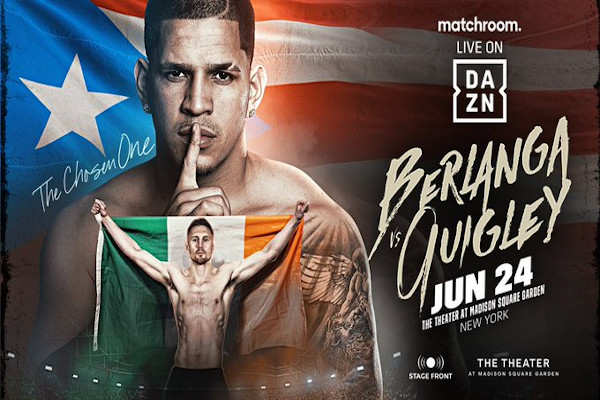 Cartel promocional del evento Edgar Berlanga vs. Jason Quigley