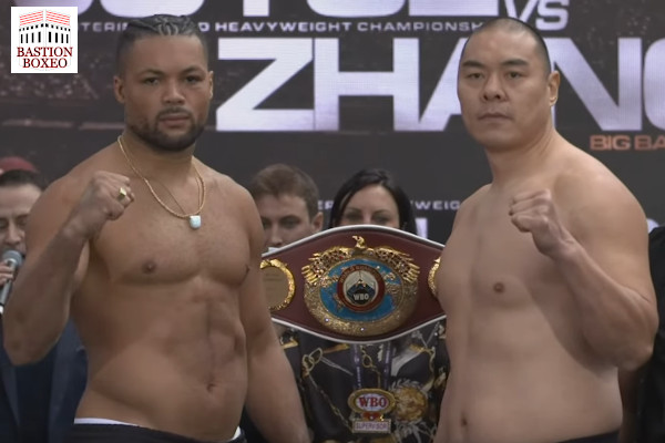 Joe Joyce y Zhilei Zhang en el pesaje 