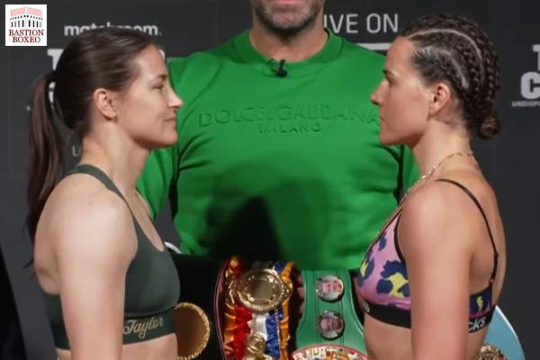 Resultados y vídeo del pesaje del evento Katie Taylor vs. Chantelle Cameron