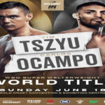 Cartel promocional del evento Tim Tszyu vs. Carlos Ocampo