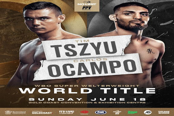 Previa: Tim Tszyu vs. Carlos Ocampo y eliminatoria Goodman vs. Aleem este domingo en Australia