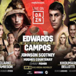 Cartel promocional del evento Sunny Edwards vs. Andrés Campos